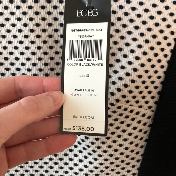 BCBG Paris Black and White Mini Dress - Picture 2 of 5